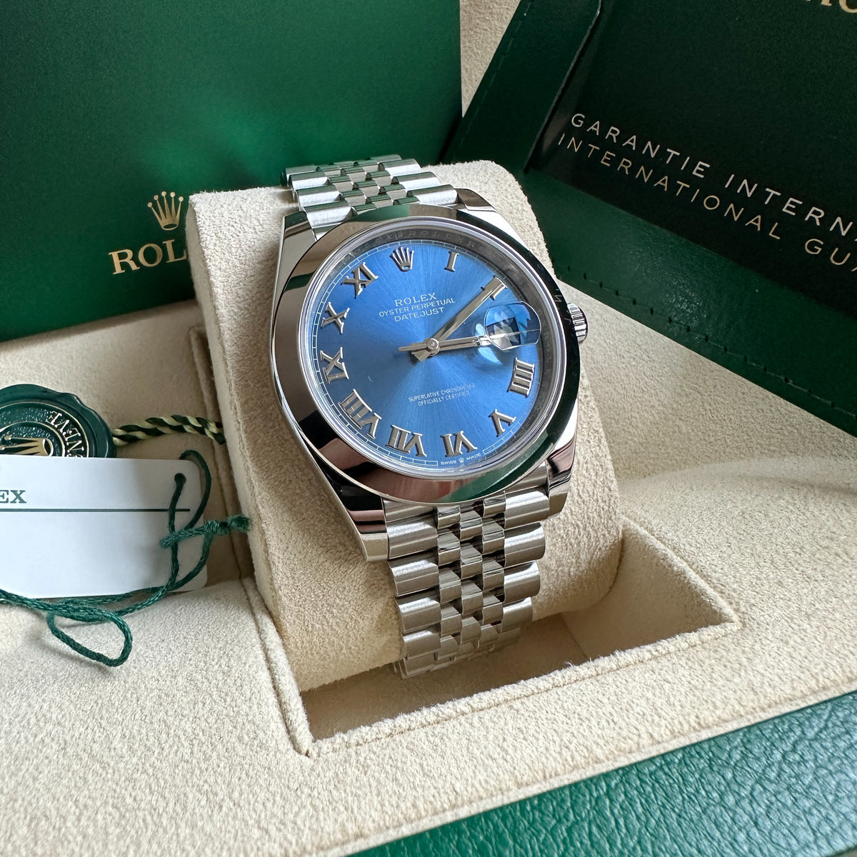 Rolex Datejust 41 Edelstahl Blue Roman Dial Jubilee Bracelet