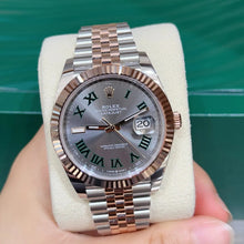 Rolex Datejust 41 Edelstahl and Roségold Wimbledon Grünes Zifferblatt Jubilee