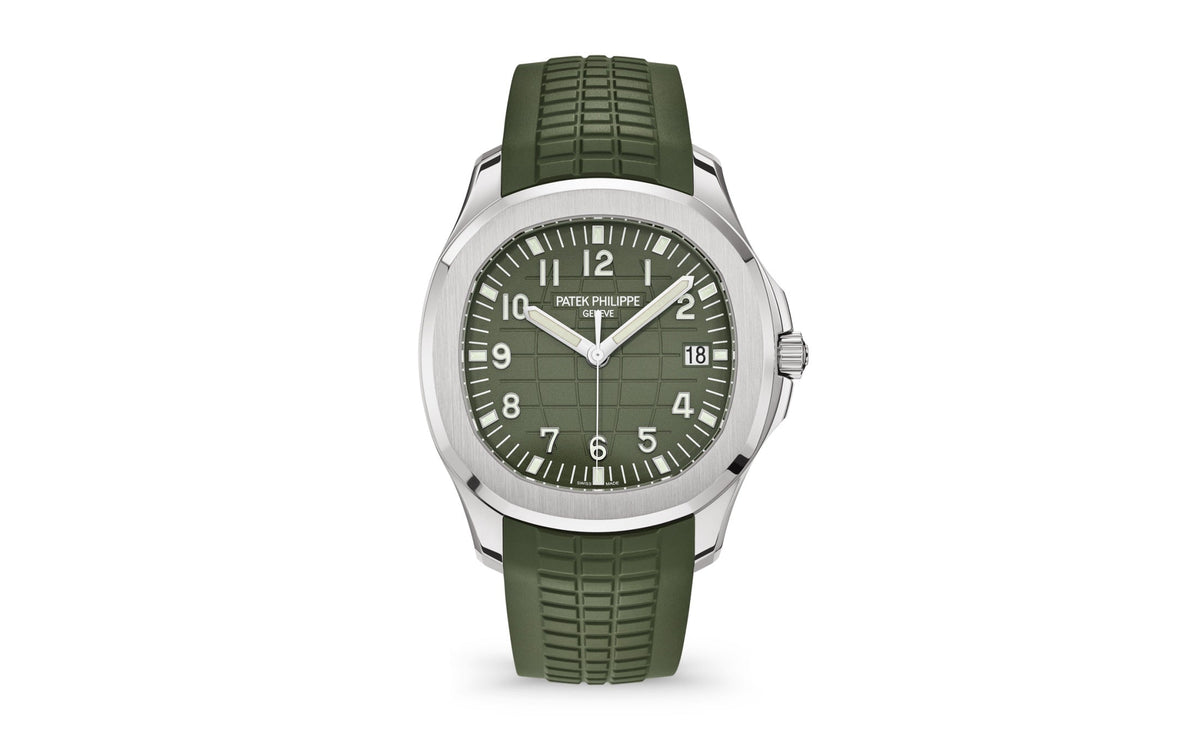 Patek Philippe Aquanaut Jumbo Date, Sweep Seconds, 18k Weißgold, 42,2 mm