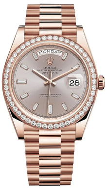 Rolex Day-Date 40 18k Roségold Sundust Diamanten Dial Diamanten Bezel M228345RBR-0007
