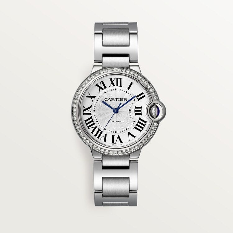 Cartier Ballon Bleu de Cartier Silver guilloché dial 36 mm