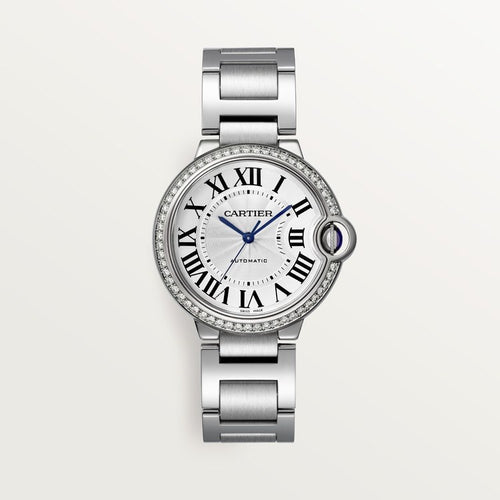 Cartier Ballon Bleu de Cartier Silver guilloché dial 36 mm