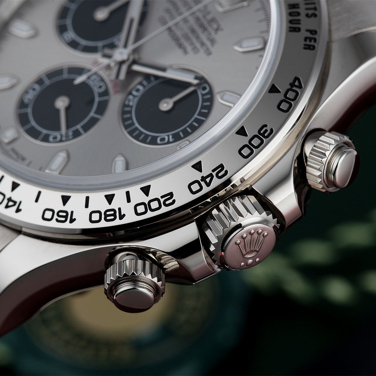 Rolex Weißgold Daytona Edelstahl and Black