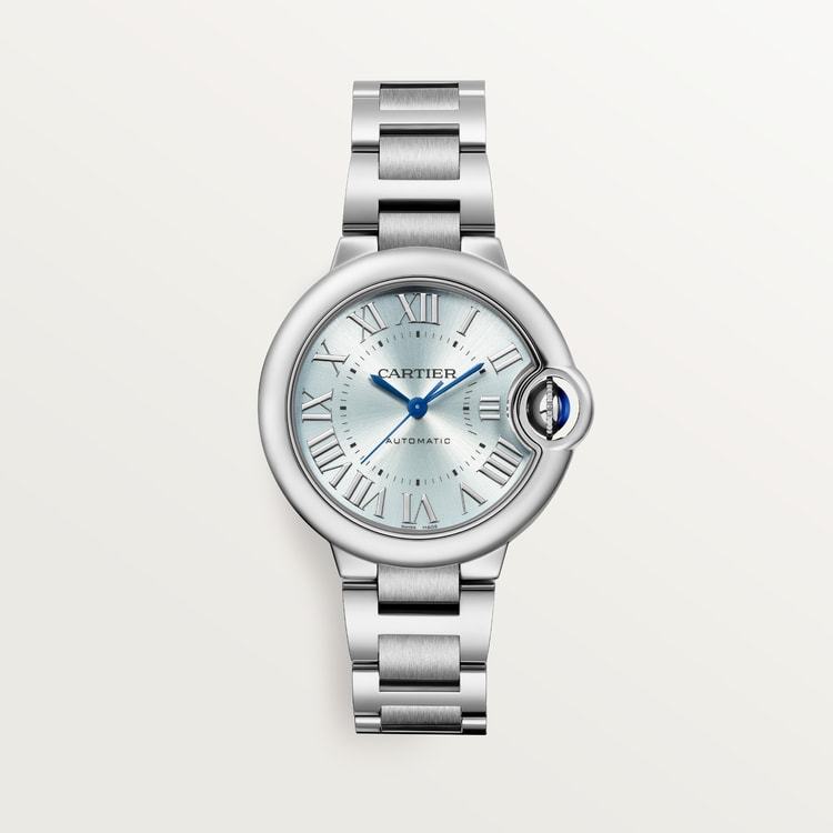 Cartier Ballon Bleu de Cartier Blau silvered sunray-brushed dial 33 mm