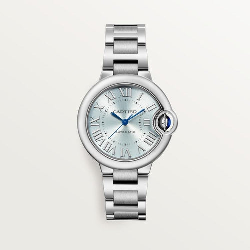Cartier Ballon Bleu de Cartier Blau silvered sunray-brushed dial 33 mm