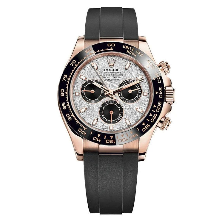 Rolex Daytona 18k Roségold Keramik Bezel Meteorite Dial Oysterflex -0055
